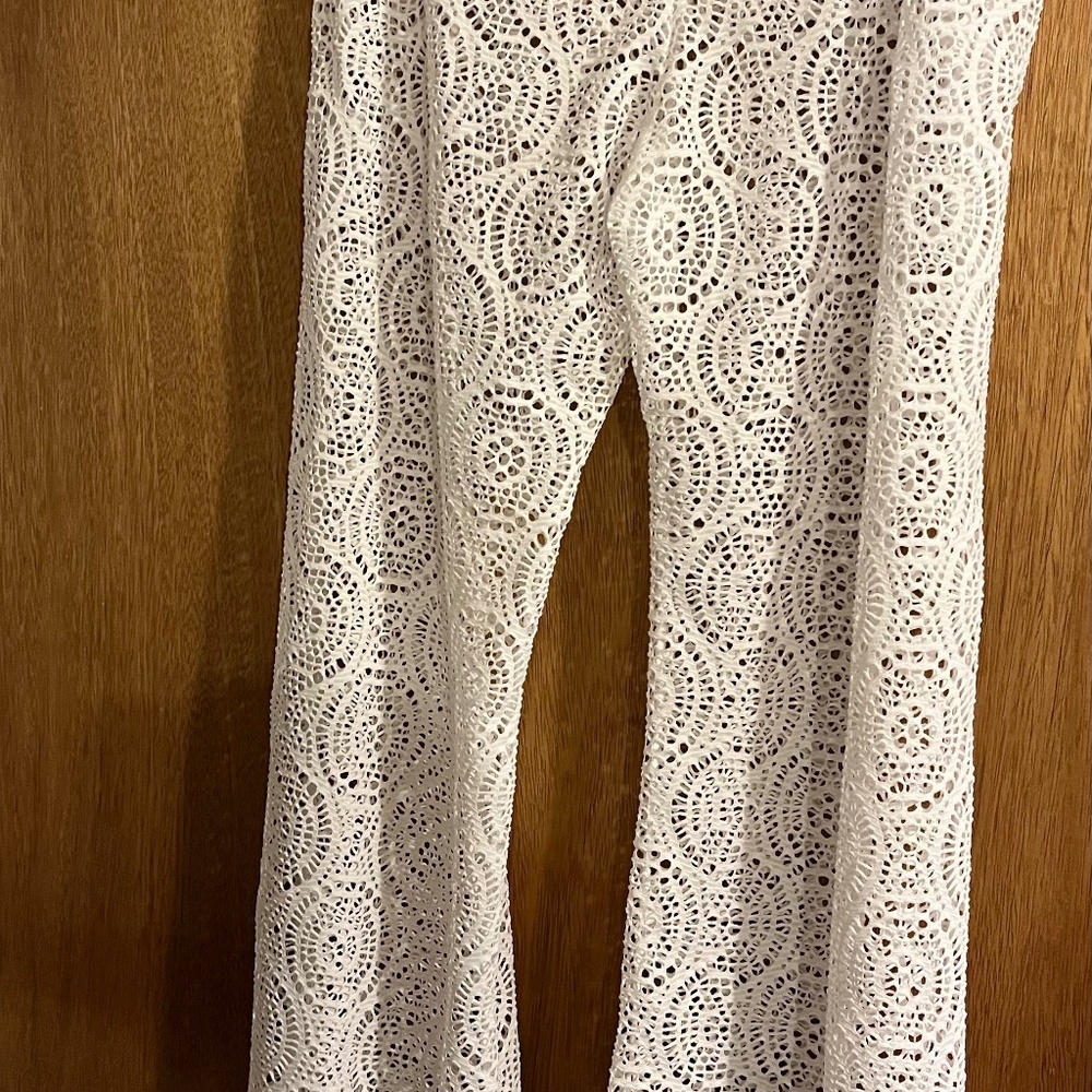Lace cover up pants